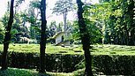 Labyrinth im Garten der Villa Pisani mit Aussichtsturm