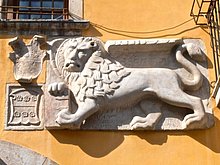 Löwe auf dem Rathaus von Muggia